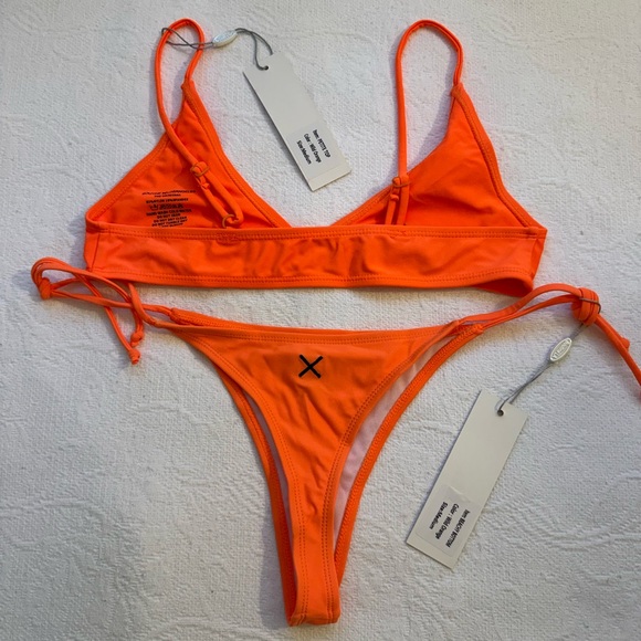 Boutine LA Orange Bikini Set NWT size M Beach Resort Vacation Wear - Picture 4 of 10